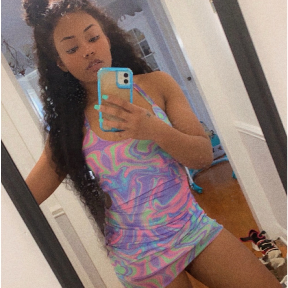 Purple Tie Dye dress.